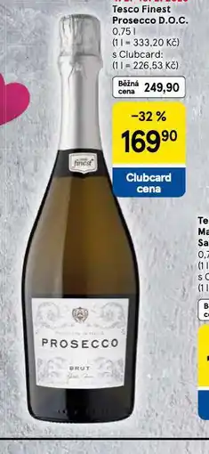 Tesco Prosecco d.o.c nabídka
