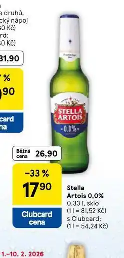 Tesco Stella artois nabídka