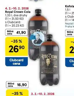 Tesco Royal crown cola nabídka