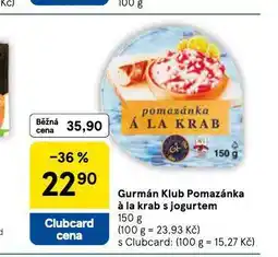 Tesco Klub pomazánka á la krab s jogurtem nabídka
