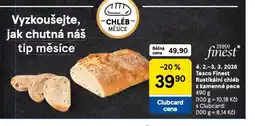 Tesco Rustikální chléb z kamenné pece nabídka