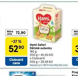 Tesco Hami safari dětské sušenky nabídka