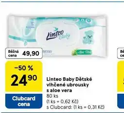Tesco Linteo baby dětské vlhčené ubrousky nabídka