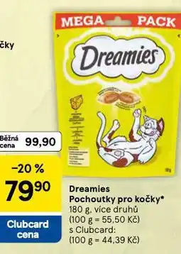 Tesco Dreamies pochoutky pro kočky nabídka