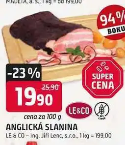 Trefa LE&CO ANGLICKÁ SLANINA nabídka