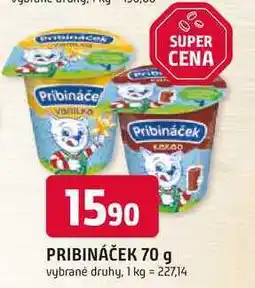 Trefa Pribináček 70g, vybrané druhy nabídka