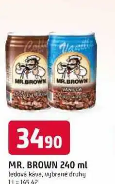 Trefa MR. BROWN 240 ml ledová káva nabídka
