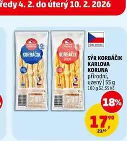 Penny Market SÝR KORBÁČIK KARLOVA KORUNA nabídka