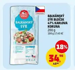 Penny Market BALKÁNSKÝ SÝR BLOČEK 47% KARLOVA KORUNA nabídka