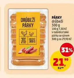 Penny Market PÁRKY drůbeží nabídka