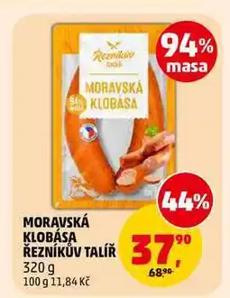 Penny Market MORAVSKÁ KLOBÁSA ŘEZNÍKŮV TALÍŘ nabídka