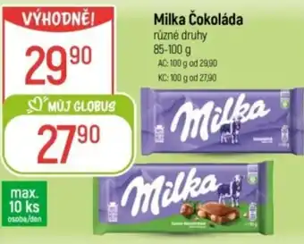Globus Milka Čokoláda nabídka