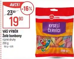 Globus VÁŠ VÝBĚR Želé bonbony nabídka