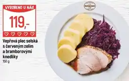 Globus Vepřová plec selská s červeným zelím a bramborovými knedlíky nabídka