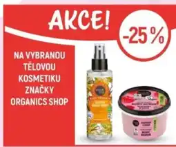 Globus Na vybranou tělovou kosmetiku značky organics shop nabídka