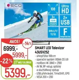 Globus ECG SMART LED Televizor 43USV252 nabídka