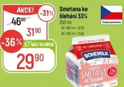 Globus Smetana ke šlehání 33% nabídka