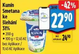 Albert Kunín Smetana ke šlehání 31% nabídka