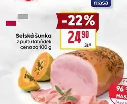 Billa Selská šunka z pultu lahůdek cena za nabídka