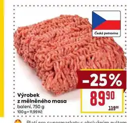 Billa Výrobek z mělněného masa balení nabídka