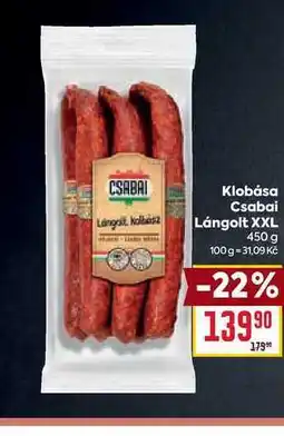 Billa Klobása Csabai Lángolt XXL nabídka