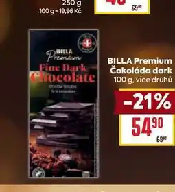 Billa BILLA Premium Čokoláda dark nabídka