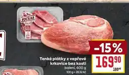 Billa Tenké plátky z vepřové krkovice bez kosti baleni nabídka