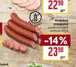 Billa Klobása chlapská z pultu lahůdek cena za nabídka