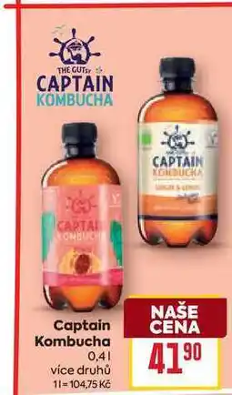 Billa Captain Kombucha nabídka