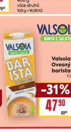 Billa Valsoia Ovesný barista nabídka