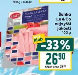 Billa Šunka Le & Co nejvyšší jakosti nabídka