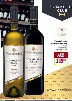 Billa Víno Mikulov Sommelier Club nabídka