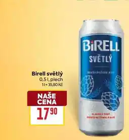 Billa Birell světlý 0,51, plech nabídka