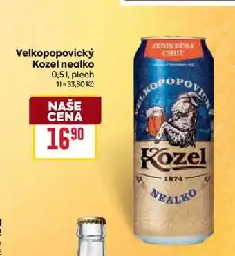 Billa Velkopopovický Kozel nealko 0,51, plech nabídka