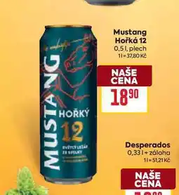 Billa Mustang Hořká 12 0,51, plech nabídka