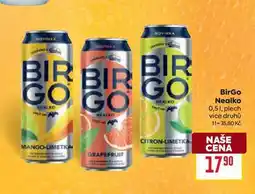 Billa BirGo Nealko 0,51, plech nabídka
