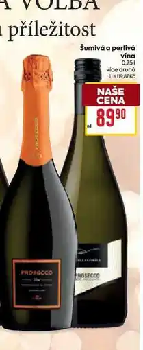 Billa Šumivá a perlivá vina nabídka