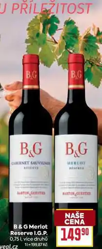 Billa B & G Merlot Reserve I.G.P nabídka