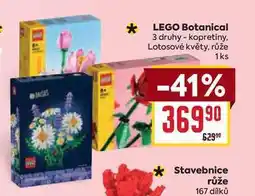 Billa LEGO Botanical 3 druhy - kopretiny, Lotosové květy, růže 1ks nabídka