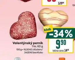 Billa Valentýnský perník 1 ks nabídka