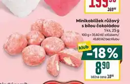 Billa Minikoblížek růžový s bílou čokoládou 1ks nabídka