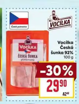 Billa Vocílka Česká šunka 92% nabídka