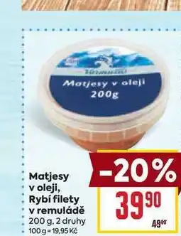 Billa Matjesy v oleji nabídka