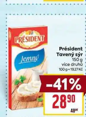 Billa Président Tavený sýr nabídka