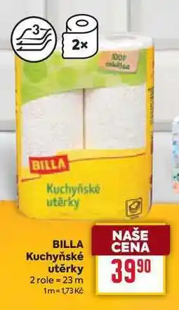 Billa BILLA Kuchyňské utěrky 2 role nabídka