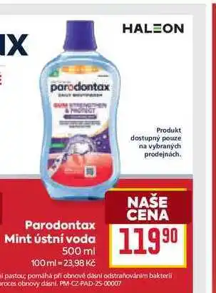 Billa Parodontax Mint ústní voda nabídka