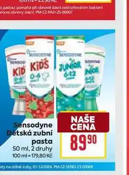 Billa Sensodyne Dětská zubní pasta nabídka