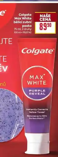 Billa Colgate Max White bělicí zubní pasta nabídka
