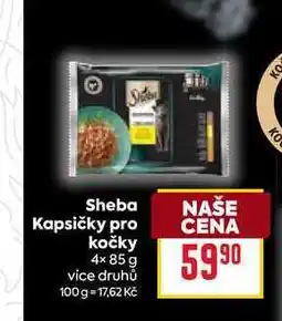 Billa Sheba Kapsičky pro kočky 4× nabídka