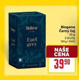 Billa Biogena Černý čaj Earl grey nabídka